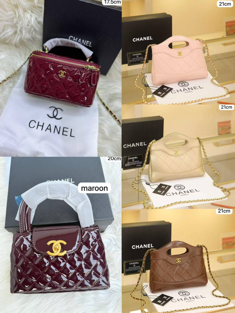 Chanel Nano
1⃣️ First quality +🎁

Size: 21 ~ 18 * 4 cm
85 dhs🇦🇪🇦🇪

with box🎁

Zain115
♥️♥️♥️