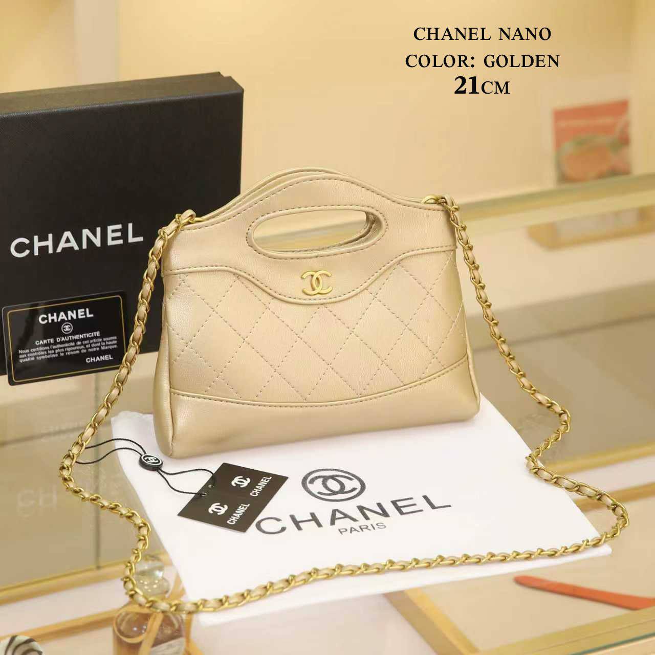Chanel ɴᴀɴᴏ 𝟑𝟏 ʙᴀɢ
ᴄʀᴏssʙᴏᴅʏ ɢᴏʟᴅᴄʜᴀɪɴ
ᴡɪᴛʜʙᴏx
🎁🎁🎁

ʟᴇᴀᴛʜᴇʀ
sɪᴢᴇ:𝟐𝟏ᴄᴍ
95 dhs✅

Zain56
♥️♥️♥️