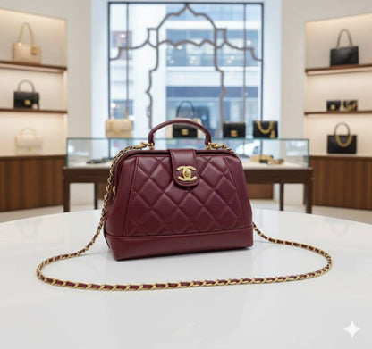 CHANEL 24ᴀ
ᴅᴏᴄᴛᴏʀs ᴛᴏᴘ ʜᴀɴᴅʟᴇ ʙᴀɢ
ᴡɪᴛʜ ᴄʜᴀɪɴ ʙᴇʟᴛ sʟɪɴɢ
ʟᴀᴍʙsᴋɪɴ ᴍᴀᴛᴇʀɪᴀʟ 
sɪᴢᴇ: 25 cm
ᴡɪᴛʜ BOX
🎁🎁🎁

105 dhs❣️

Zain31
♥️♥️♥️