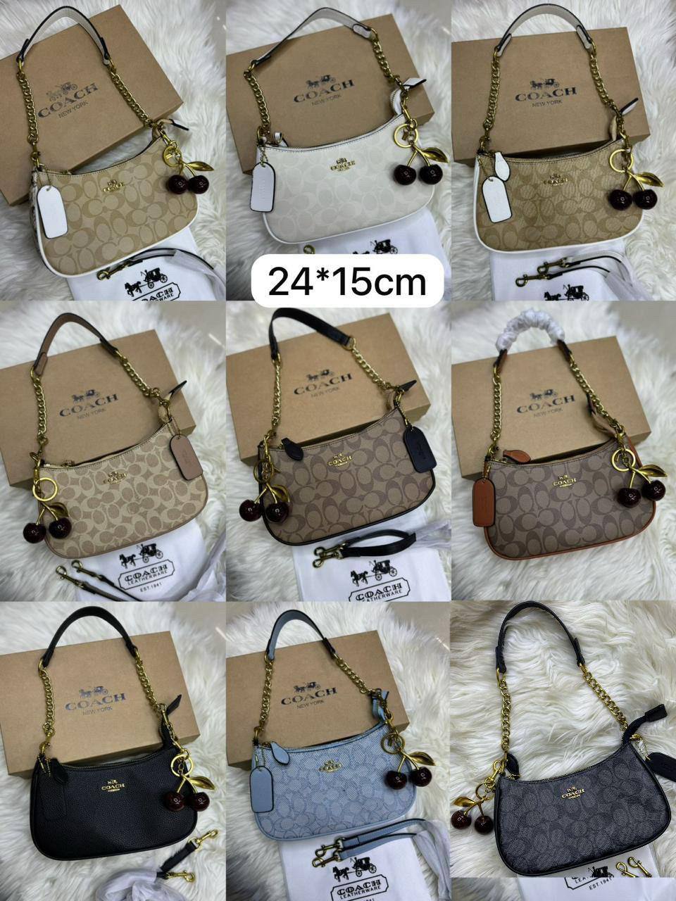 🍒 Coach Teri 

1️⃣ First quality 🍒+🎁

Size : 24 * 15 * 7 cm
90 dhs💓

with 🍒box 🎁

Zain115
♥️♥️♥️