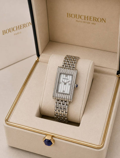 Boucheron watch for ladies good quality 
230 dhs✅

Zain59
♥️♥️♥️