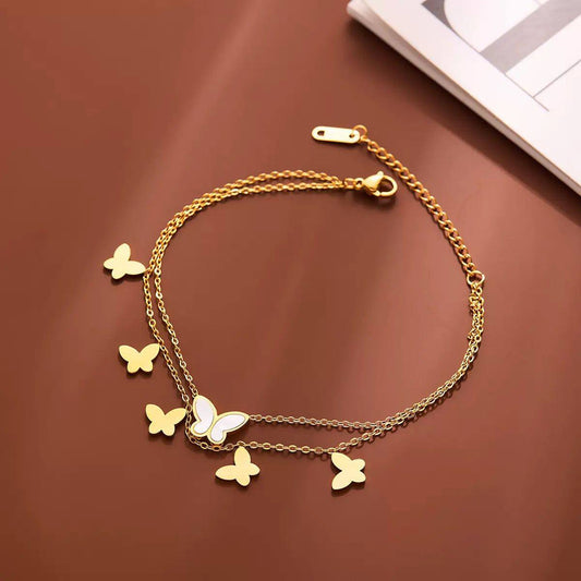 New arrival Stainless steel with18k gold plated anklet 
30 dhs🗽

Zain243
♥️♥️♥️