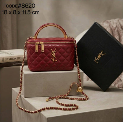 YSL - ʏᴠᴇs sᴀɪɴᴛ ʟᴀᴜʀᴇɴᴛ
ᴛᴏᴘ ʜᴀɴᴅʟᴇ ᴠᴀɴɪᴛʏ ʙᴀɢ
ᴄᴀʟғsᴋɪɴ ʟᴇᴀᴛʜᴇʀ ᴍᴀᴛᴇʀɪᴀʟ
ᴡɪᴛʜ ᴄʜᴀɪɴ ʙᴇʟᴛ
ʀᴏᴜɴᴅ ʙᴀʟʟ ᴘʀᴇss ᴀᴅᴊᴜsᴛᴀʙʟᴇ
ɢᴏʟᴅ ʜᴀʀᴅᴡᴀʀᴇ
sɪᴢᴇ: 18 cm
ᴡɪᴛʜ BOX
🎁🎁🎁

70 dhs🇦🇪

Zain31
♥️♥️♥️