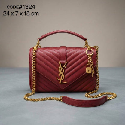 YSL  - ʏᴠᴇs sᴀɪɴᴛ ʟᴀᴜʀᴀɴᴛ
ᴄᴏʟʟᴇɢᴇ  ᴍᴇᴅɪᴜᴍ ʙᴀɢ ǫᴜɪʟᴛᴇᴅ ʟᴇᴀᴛʜᴇʀ
ɢᴏʟᴅ ʟᴀᴄᴇ ʜᴀʀᴅᴡᴀʀᴇ
sɪᴢᴇ : 23 x 7 x 14 cm
ᴡɪᴛʜ BOX
🎁🎁🎁

95 dhs✅

Zain31
♥️♥️♥️
