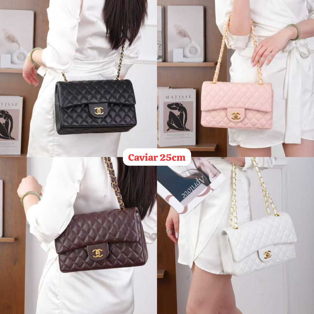 Chanel
Good quality 
Size:25*cm
110 dhs🇦🇪🇦🇪🇦🇪

With box 📦🔥🔥

Zain70
♥️♥️♥️