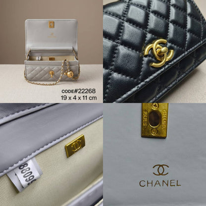 Chanel  ᴡᴀʟʟᴇᴛ ᴏɴ ᴄʜᴀɪɴ
ǫᴜɪʟᴛᴇᴅ ᴄᴀʟғsᴋɪɴ ʟᴇᴀᴛʜᴇʀ
ᴡɪᴛʜ ᴘʀᴇss ʙᴀʟʟ ᴀᴅᴊᴜsᴛᴀʙʟᴇ
ɢᴏʟᴅ ᴄʜᴀɪɴ ʟᴏɴɢ sᴛʀᴀᴘ
sɪᴢᴇ : 19 cm
ᴡɪᴛʜ BOX

90 dhs💓

Zain31
♥️♥️♥️