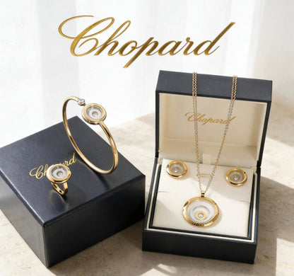 CHOPARD SET

MASTER 💫✨

NECKLACE BANGLE EARRING RING

170 DHS 

WITH SMALL BOX AND PAPER BAG🛍️🎁

Zain89
♥️♥️♥️