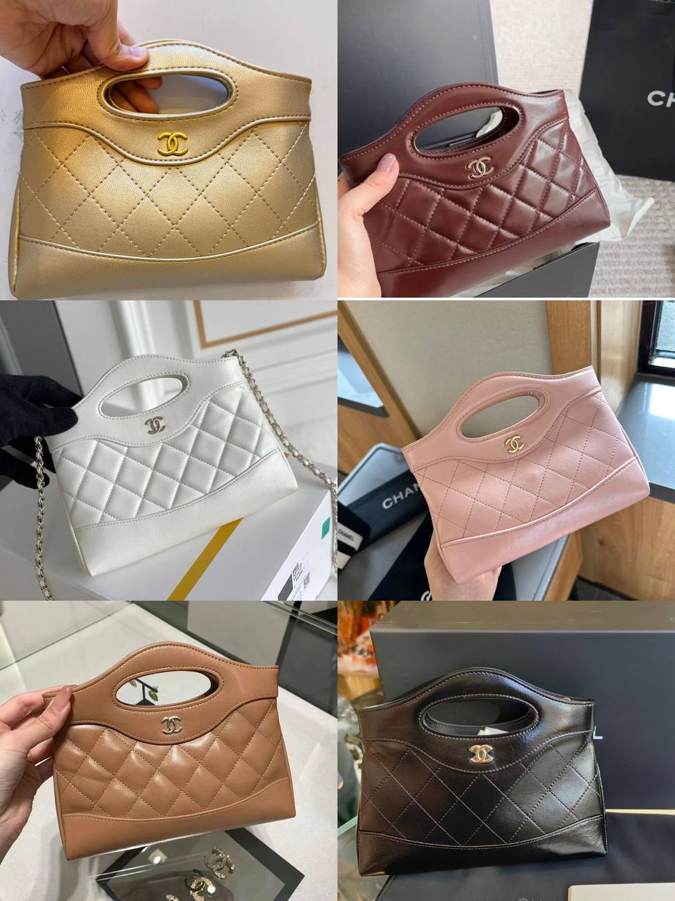 Chanel 
good quality, 
comes with box, 🎁🎁🎁
size... 21*15 cm
100 dhs✅

Zain12
♥️♥️♥️
