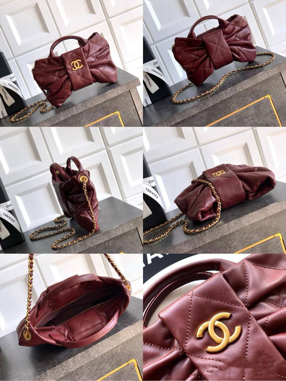 🎀 Chanel 25K
1️⃣ First quality +box🎁 
Size : 24 *15 cm
110 dhs✅
with box 🎁

Zain115
♥️♥️♥️