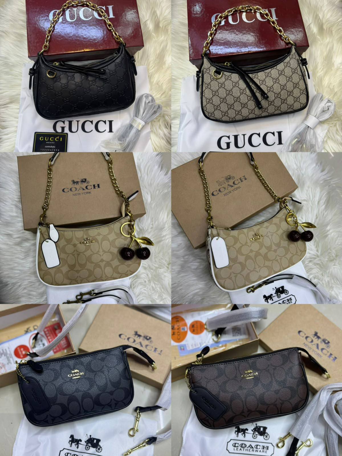 🍒 Coach / Gucci 

1️⃣ First quality +🎁

Size : 24 * 15 * 7 cm

85 dhs🇦🇪🇦🇪

 with box 🎁

Zain115
♥️♥️♥️