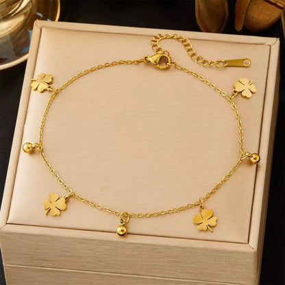 New arrival anklets stainless steel with 18k gold plated. 
Non tarnish 
20 dhs🪙💚

Zain243
♥️♥️♥️