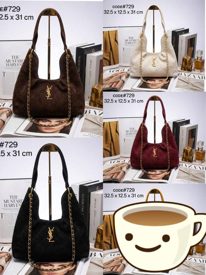 YSL SAINT LAURENT ʜᴏʙᴏ ʙᴀɢ
ᴄʜᴀᴍᴏɪs ʟᴇᴀᴛʜᴇʀ ᴍᴀᴛᴇʀɪᴀʟ
ᴡɪᴛʜ  ʙᴇʟᴛ sᴛʀᴀᴘ
ɢᴏʟᴅ ʜᴀʀᴅᴡᴀʀᴇ
sɪᴢᴇ 32.5 ᴄm

70 dhs✅

Zain31
♥️♥️♥️