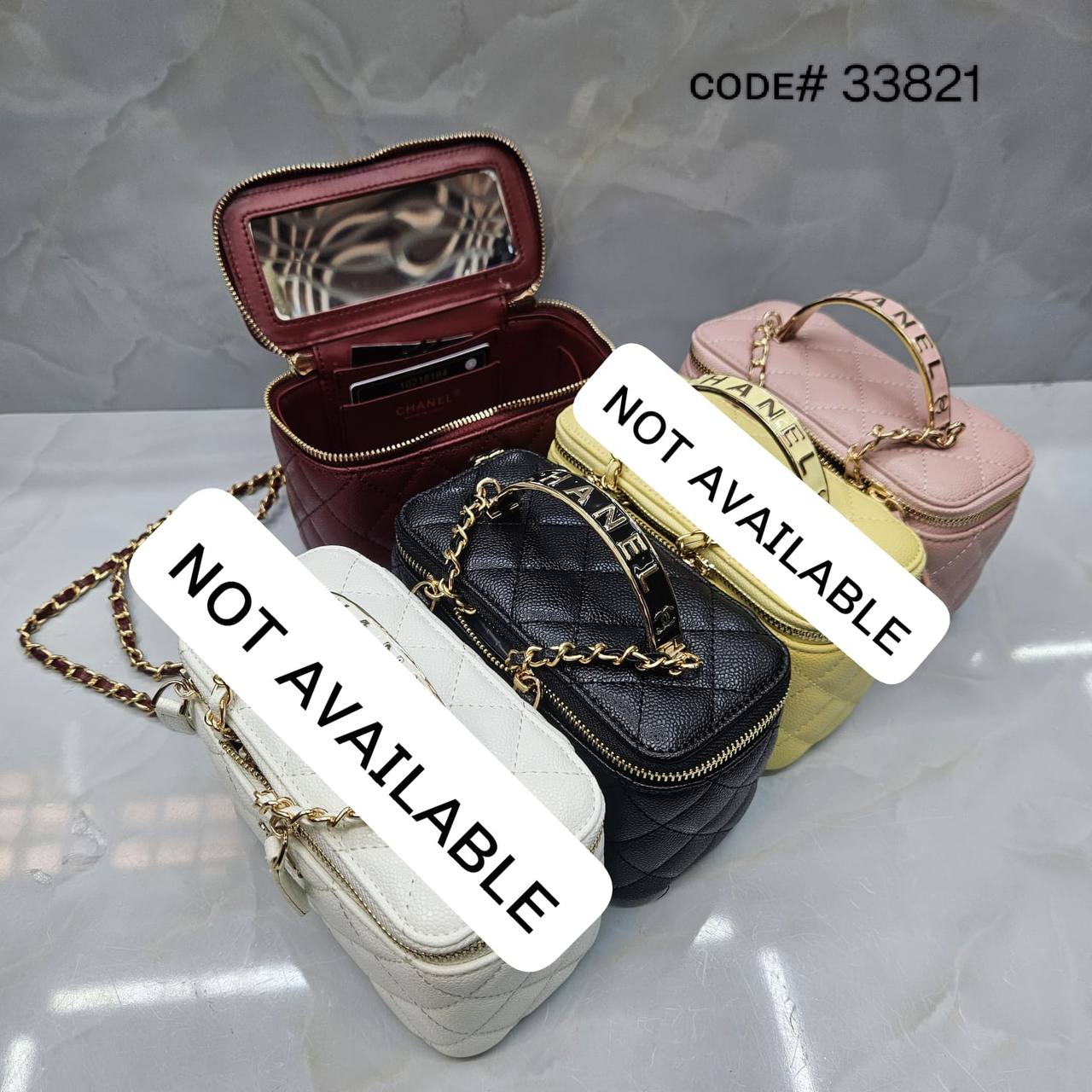 CHANEL ᴠᴀɴɪᴛʏ ᴅʀᴇssᴇʀ
ʜᴀs ᴍɪʀʀᴏʀ ɪɴsɪᴅᴇ
ᴄᴀᴠɪᴀʀ ʟᴇᴀᴛʜᴇʀ ᴍᴀᴛᴇʀɪᴀʟ
ɢᴏʟᴅ ʜᴀʀᴅᴡᴀʀᴇ
sɪᴢᴇ : 17.5 cm

ᴡɪᴛʜ BOX
🎁🎁🎁

90 dhs❣️

Zain31
♥️♥️♥️