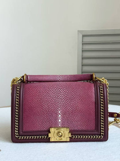 Chanel Boy Bag features unique stingray skin texture and polished gold hardware❤️❤️
Italian leather 💯💯
For Price 👇 WhatsApp✅
0568585901 
0507557372
0552275751 Owner Zain 👌

Zain71
♥️♥️♥️