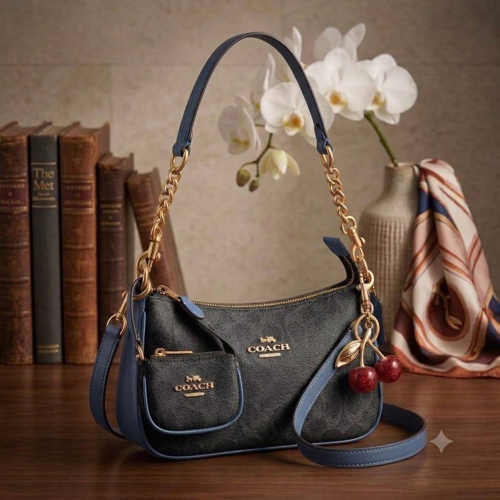 COACH Teri in Cherry Charms
In signature Canvas
Gold and silver hardware
Size : 24 cm
With BOX

With CHERRY 
95 dhs💓

COACH with Small Bag
95 dhs💓

Zain239
♥️♥️♥️