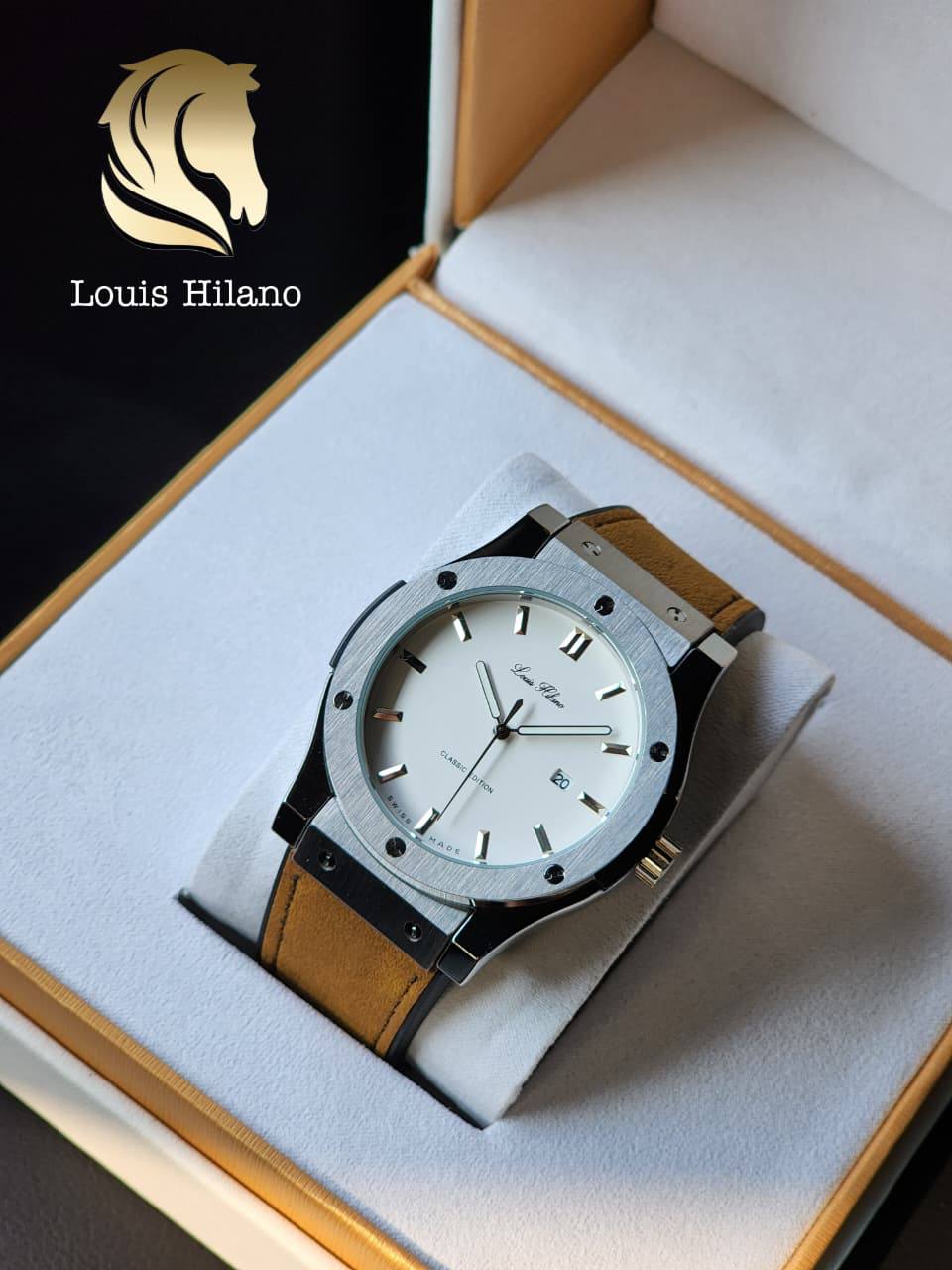 Louis Hilano watch for men 
good quality 
230 dhs🪙💚

Zain59
♥️♥️♥️