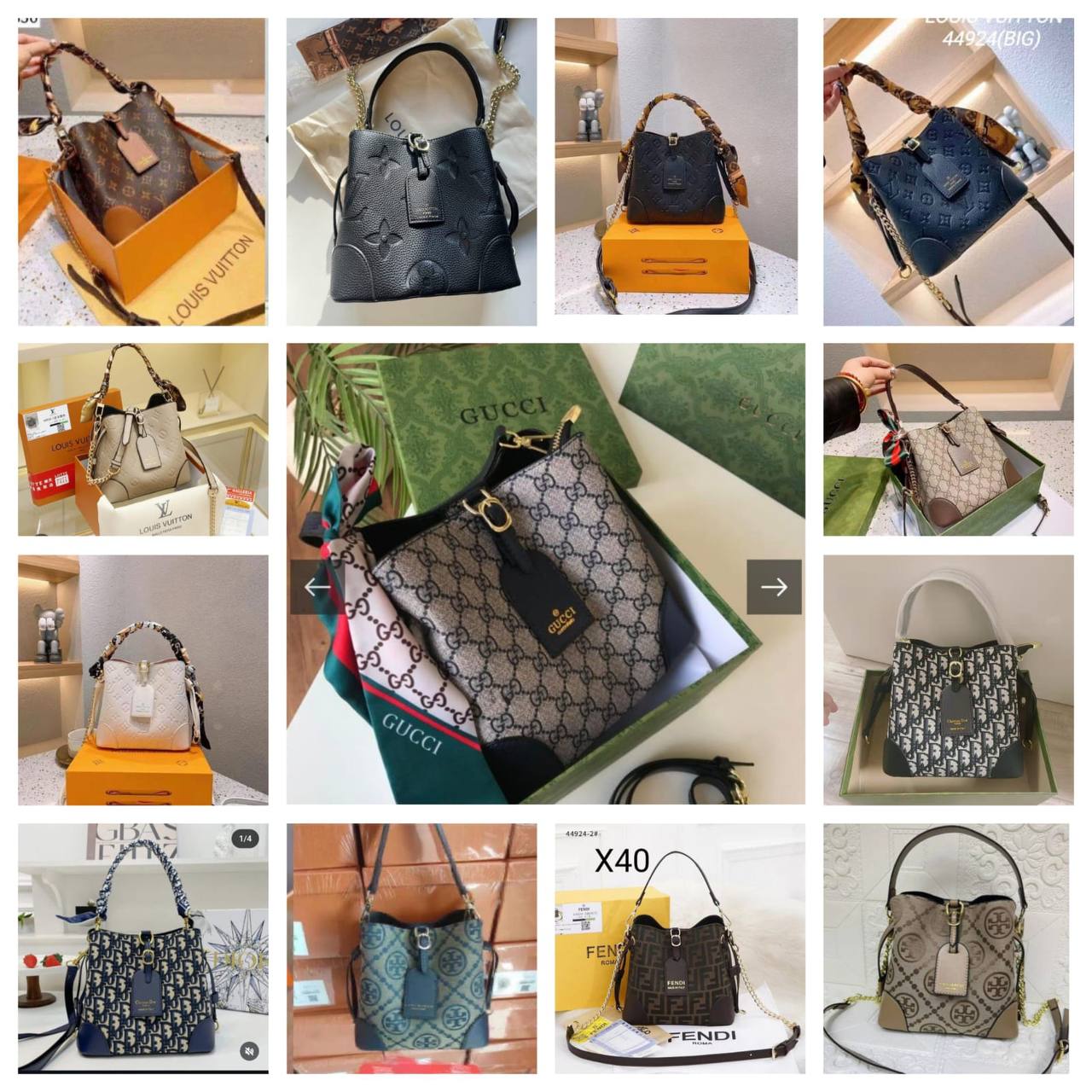 Bags

LV - Gucci - Bottega - Fendi
Dior - YSL

withbox 
🎁🎁🎁

110 dhs✅

Zain143
♥️♥️♥️