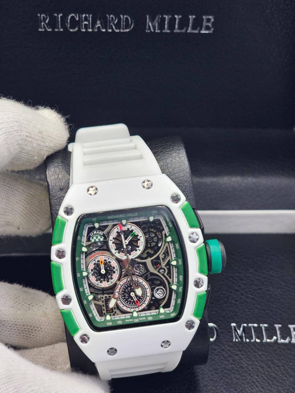 Richard mile
*Chronograph working*
120 dhs✅

Zain29
♥️♥️♥️