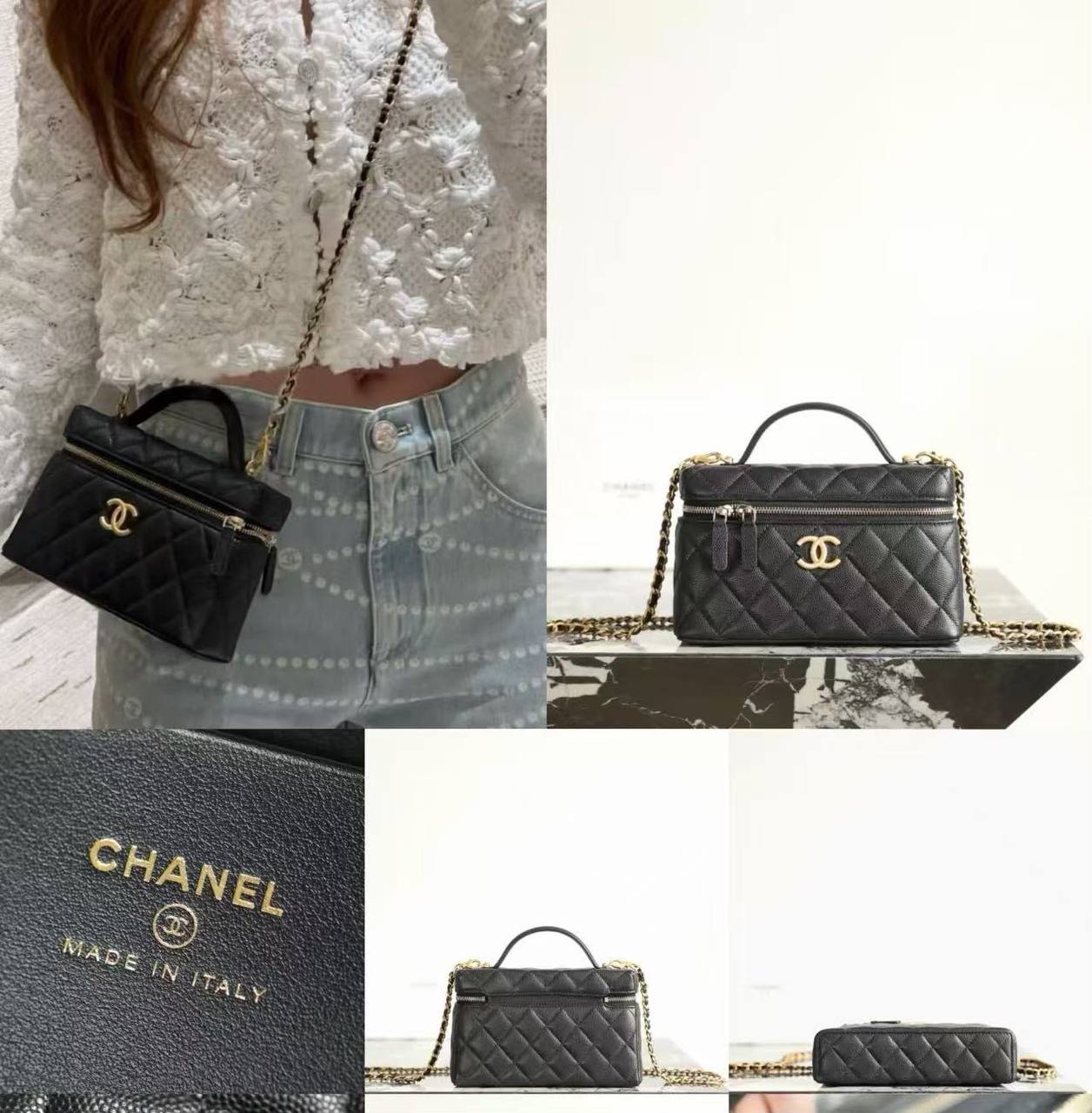 CHANEL
Size  20cm
Withbox
100 dhs✅

Zain04
♥️♥️♥️
