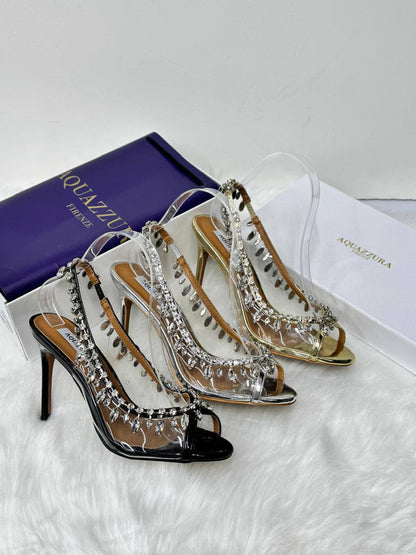 AQUAZZURA 
Restock✅
Size 36 to 41
125 dhs🪙🌨️

Zain21
♥️♥️♥️