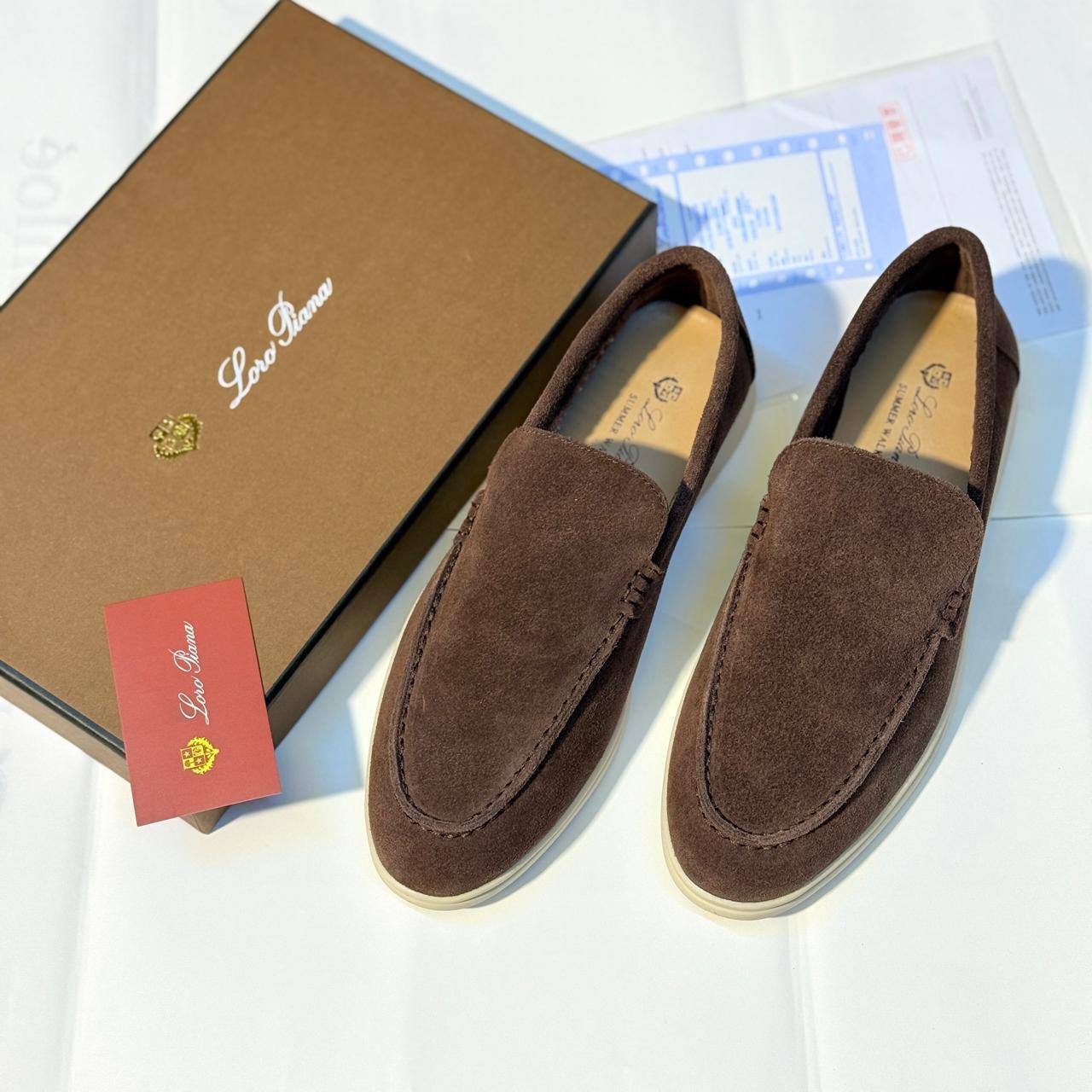 MEN 
LORO PIANA SHOES 
GOOD QUALITY 
130 dhs🪙🖤
Size 40 to 45

Zain40
♥️♥️♥️