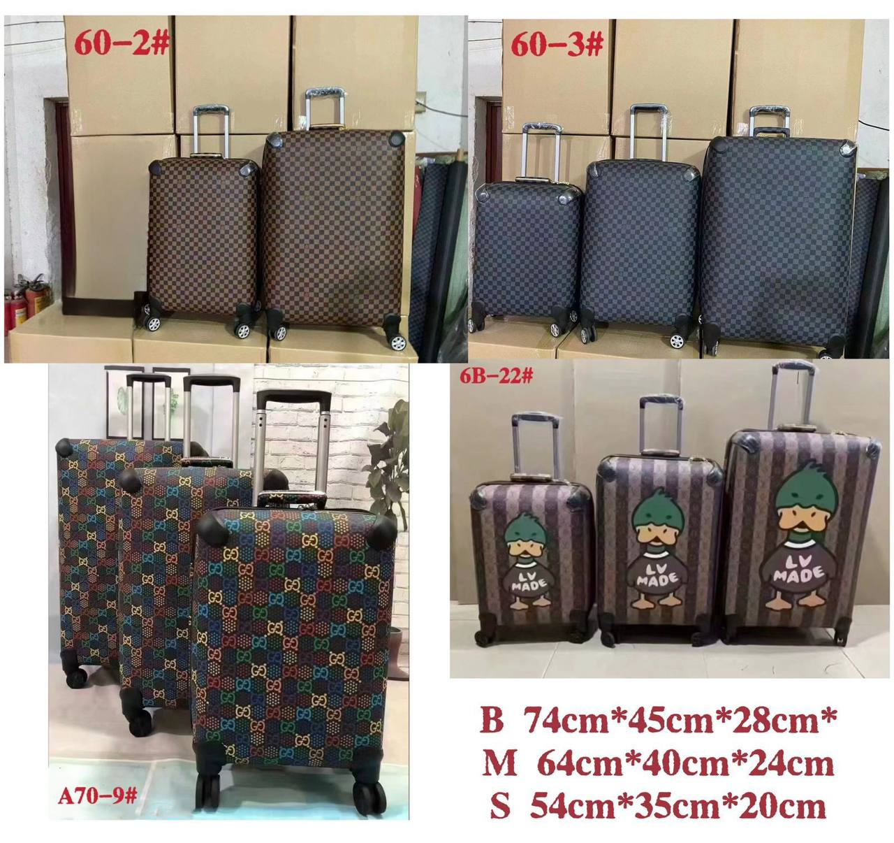 LUGGAGE TRAVEL BAG 3 IN 1,
NEW CAME GOOD QUALITY…
BIG SIZE 250 dhs✅
MEDIUM 240 dhs✅
SMALL 230 dhs✅

Full Set
550 dhs✅

Zain39
♥️♥️♥️