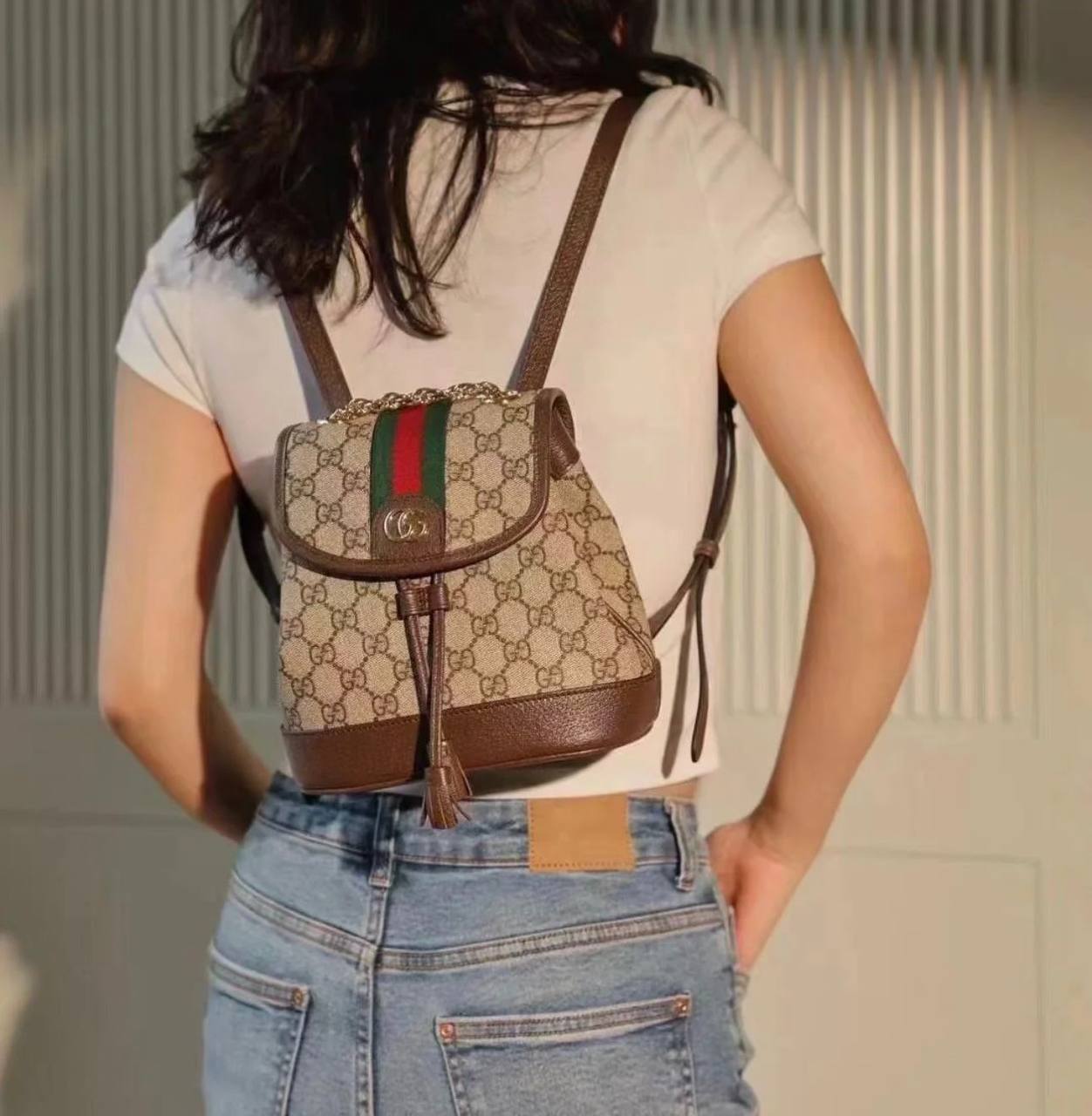 GUCCI BACKPACK 
 GOOD QUALITY 

WITH BOX 
🎁🎁🎁

95 dhs✅

Zain295
♥️♥️♥️