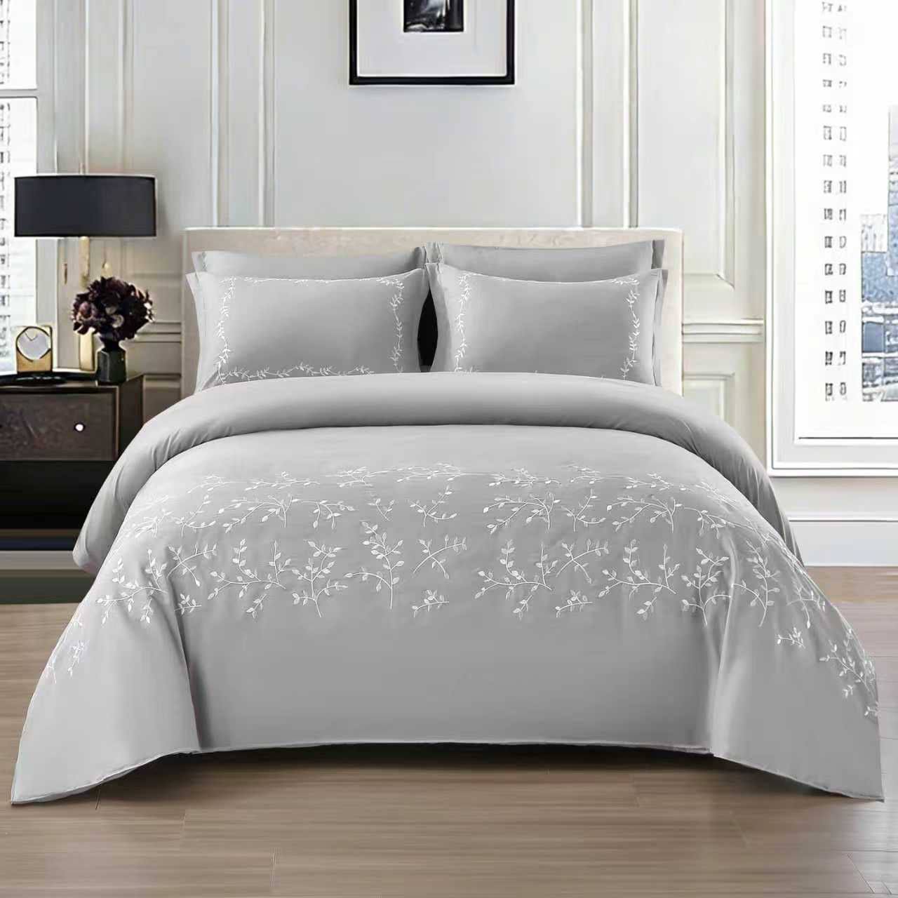 New collection ✅✅✅✅
Embroidered 🪡🪡🪡
100 % cotton 
Comfort set 
King size comfort 6pcs set 
170 dhs💓

Zain99
 ♥️♥️♥️