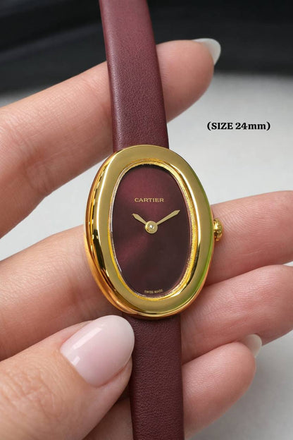 Cartier 
watch for ladies 
good quality
350 dhs💓
 (size 24mm)

Zain59
♥️♥️♥️