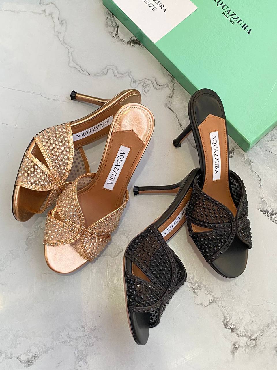 Aquazzura  
Size 36……..40
450 dhs❤️

Zain180
♥️♥️♥️