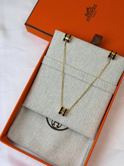 *HERMES* 🧡
↗️ *Super Master Quality ®️*
* *New Collection* 
Mini H Necklace & Earings Double Color 

*170 dhs🪙🌨️* Set (Necklace & Earings) with Normal Box & Bag
*190 dhs🪙🌨️* Set (Necklace & Earings) with Good Box & Bag

Zain209
♥️♥️♥️