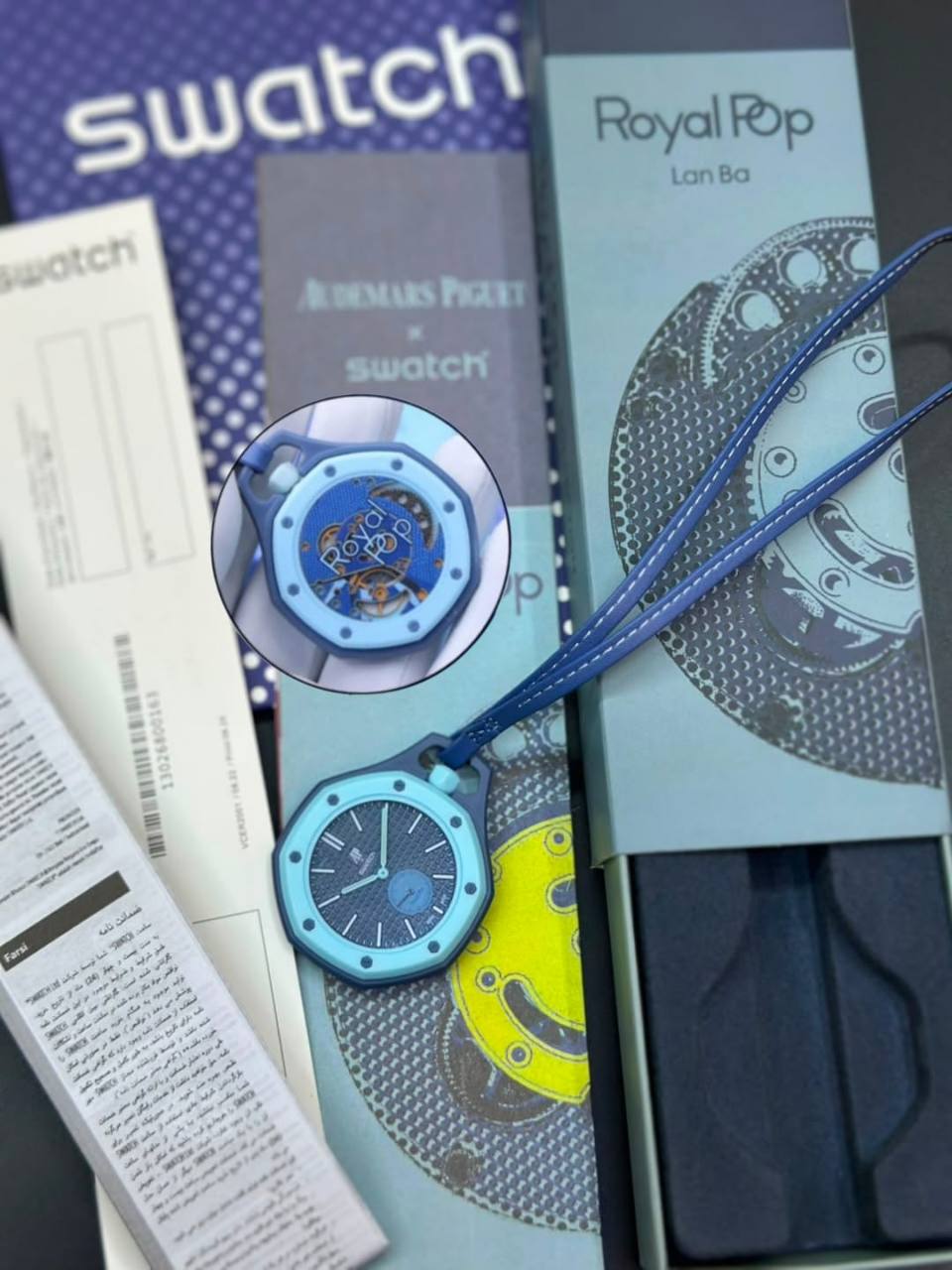 Swatch Royal pop good quality with box and papper bag and guarante card cataluck 
120 dhs🇦🇪🇦🇪

Zain59
♥️♥️♥️