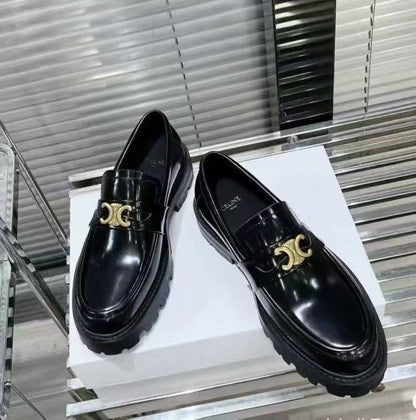 NEW CAME 
CELINE LOAFERS
WITH GOLD ACCENT 
GOOD QUALITY 
SIZE-36 TO 41 
130 dhs✅

Zain40
♥️♥️♥️
