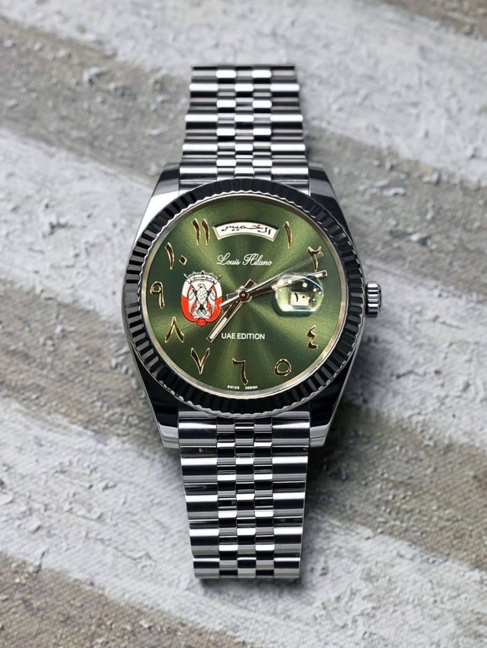 Louis Hilano watch for men
 ( UAE SPECIAL EDITION) 
260 dhs🪙💚

Zain59
♥️♥️♥️