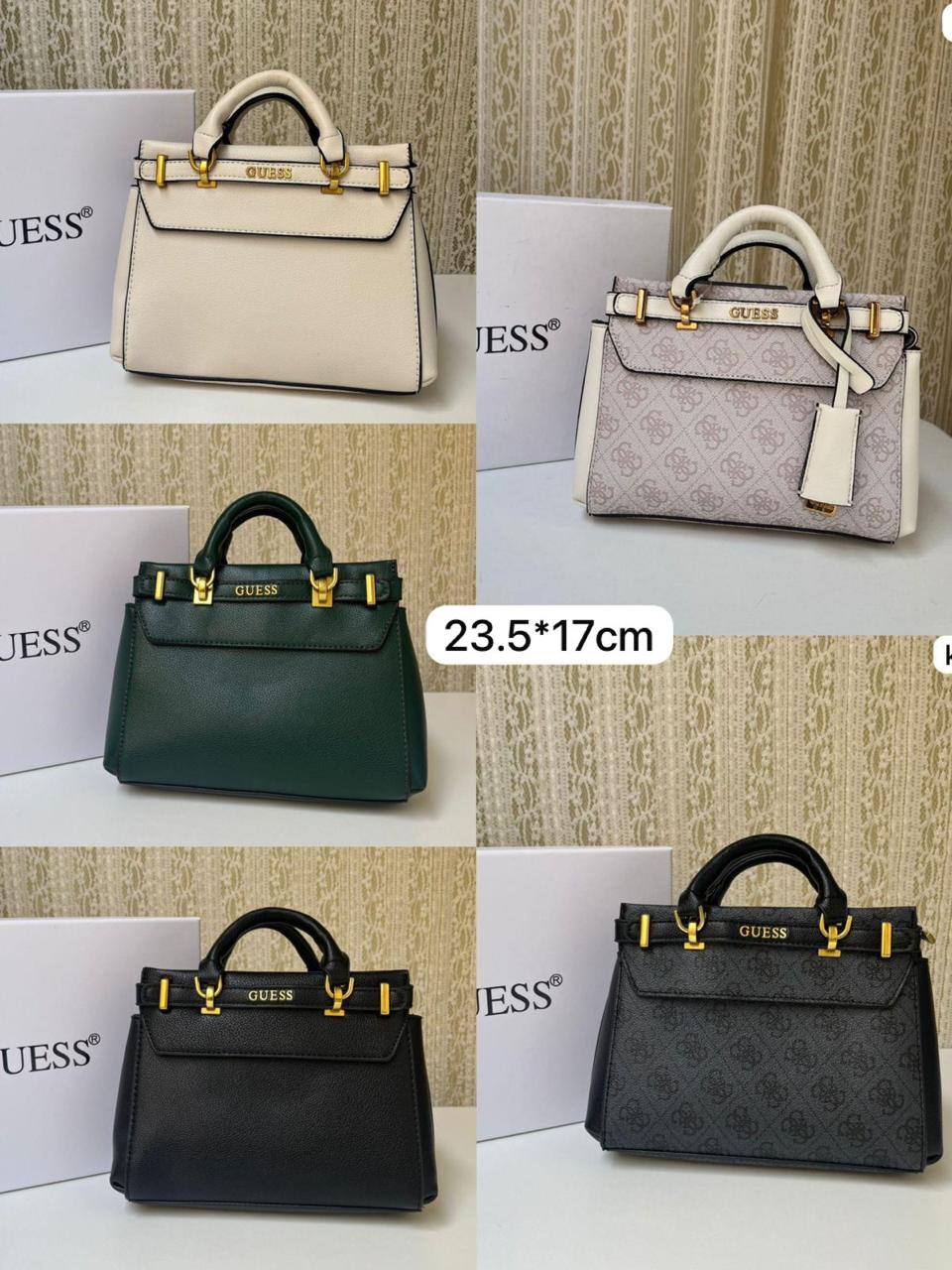 💗 Guess Handbag
1️⃣ First Quality ＋🎁
Size : 23.5 * 17 * 6  cm
90 dhs🪙🌨️
with box🎁

Zain115
♥️♥️♥️