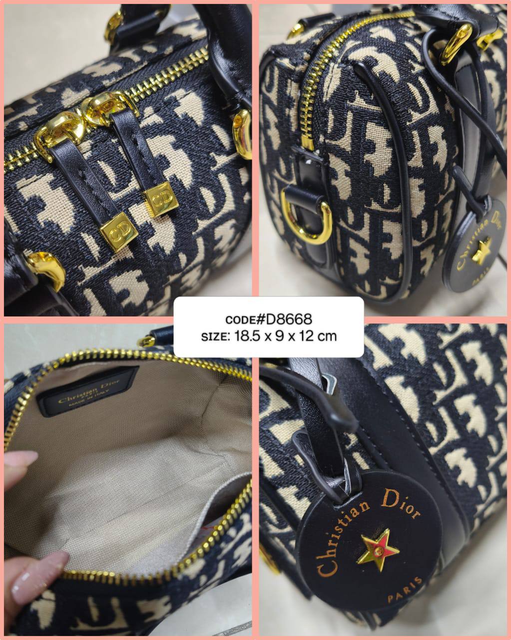 CHRISTIAN DIOR
ɢʀᴏᴏᴠᴇ 20 ᴛᴏᴘ ʜᴀɴᴅʟᴇ
ᴏʙʟɪǫᴜᴇ ᴊᴀᴄǫᴜᴀʀᴅ ᴄᴀɴᴠᴀs
ᴡɪᴛʜ ʟᴏɴɢ ʙᴇʟᴛ sᴛʀᴀᴘ
ɢᴏʟᴅ ʜᴀʀᴅᴡᴀʀᴇ
ᴡɪᴛʜ ʟᴏɢᴏ ᴄʜᴀɪɴ sᴛᴀʀ
sɪᴢᴇ : 18.5 cm
ᴡɪᴛʜ BOX
🎁🎁🎁

95 dhs❣️

Zain31
♥️♥️♥️