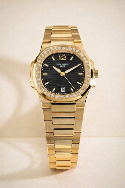 Patek Philippe 
watch for ladies good quality 
260 dhs✅
❤️ (size 31mm)

Zain59
♥️♥️♥️