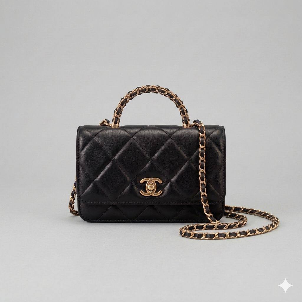 CHANEL Top Handle
Gold Hardware
With Long Chain belt strap
With BOX🎁🎁🎁
Size: 18 cm

110 dhs✅

Zain239
♥️♥️♥️