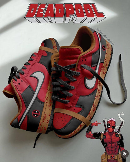Nike SB dunk Deadpool 
36 to 45 available 
230 dhs🪙🌨️

Zain242
♥️♥️♥️