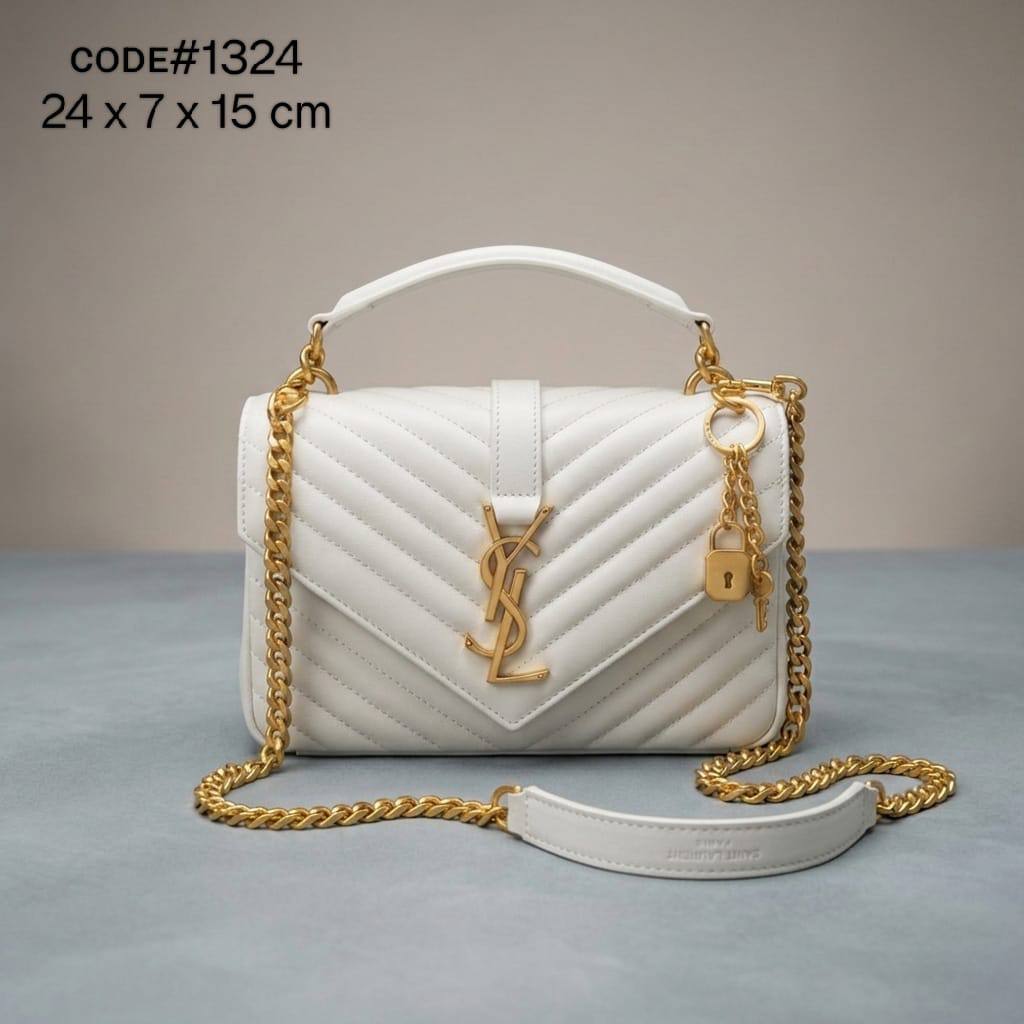 YSL  - ʏᴠᴇs sᴀɪɴᴛ ʟᴀᴜʀᴀɴᴛ
ᴄᴏʟʟᴇɢᴇ  ᴍᴇᴅɪᴜᴍ ʙᴀɢ ǫᴜɪʟᴛᴇᴅ ʟᴇᴀᴛʜᴇʀ
ɢᴏʟᴅ ʟᴀᴄᴇ ʜᴀʀᴅᴡᴀʀᴇ
sɪᴢᴇ : 23 x 7 x 14 cm
ᴡɪᴛʜ BOX
🎁🎁🎁

95 dhs✅

Zain31
♥️♥️♥️