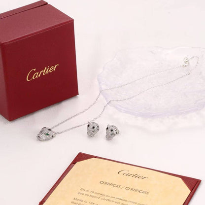 Cartier ❤️‍🔥*
Necklace ✨
Earring 💥
Master quality 💯
With normal boxes 🗃️ 
130 dhs✅
With master box 📦 
180 dhs✅

Zain216
♥️♥️♥️