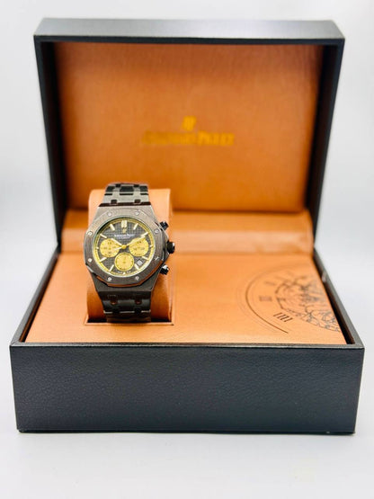 AP Men 
offer price 
70 dhs✅
*Chronograph working*

Zain08
♥️♥️♥️