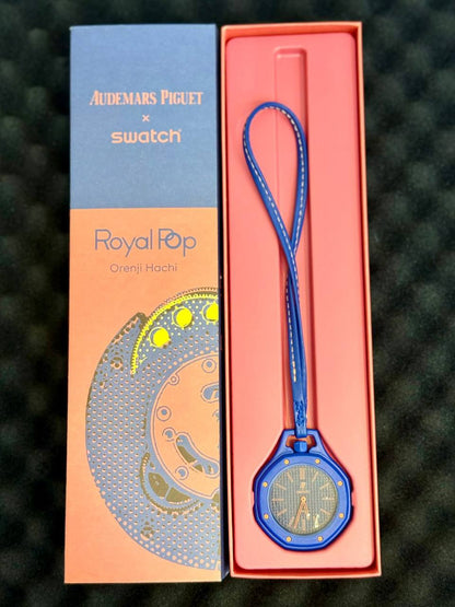AP swatch Royal pop
*New arrival*🔥
*Available 

With box 🎁🎁🎁

50 dhs✅

Zain08
♥️♥️♥️