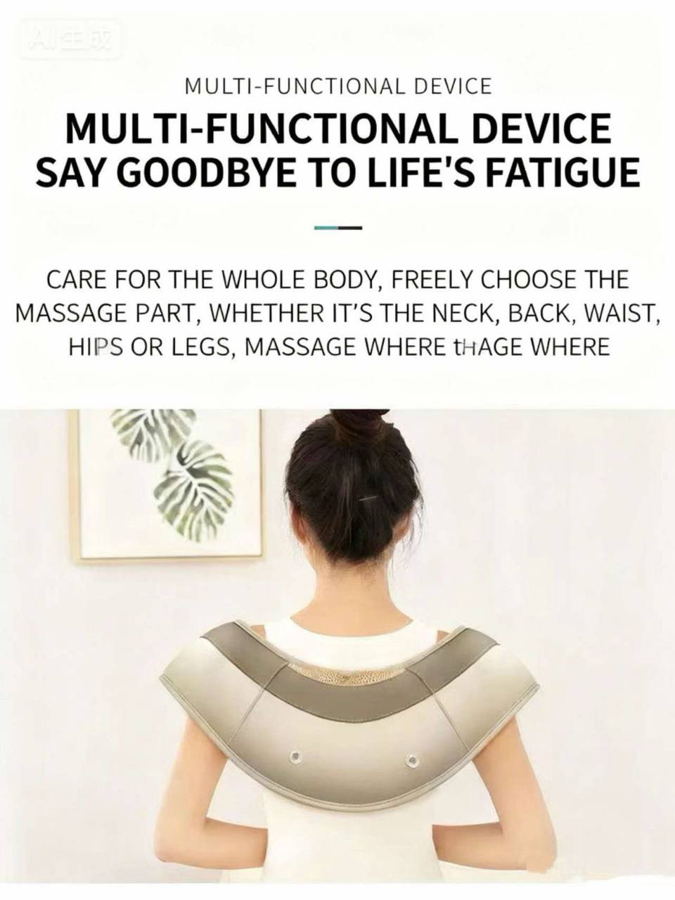 Product Specifications
Brand / Royalstar
Material / PU Leather
Product Name / Massage Shawl
Timer / 15 Minutes
Voltage / AC220V
Functions / Tapping / Hammering / Heating Therapy

190 dhs🪙💕

Zain39
♥️♥️♥️