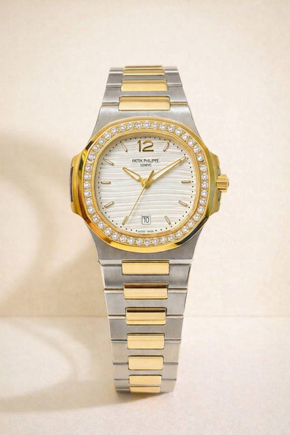 Patek Philippe 
watch for ladies good quality 
260 dhs✅
❤️ (size 31mm)

Zain59
♥️♥️♥️