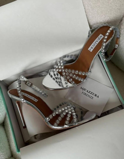 *☘️☘️*
Aquazzura  
 *280 dhs💓*
*SIZE  36   TO   41*

Zain224
♥️♥️♥️