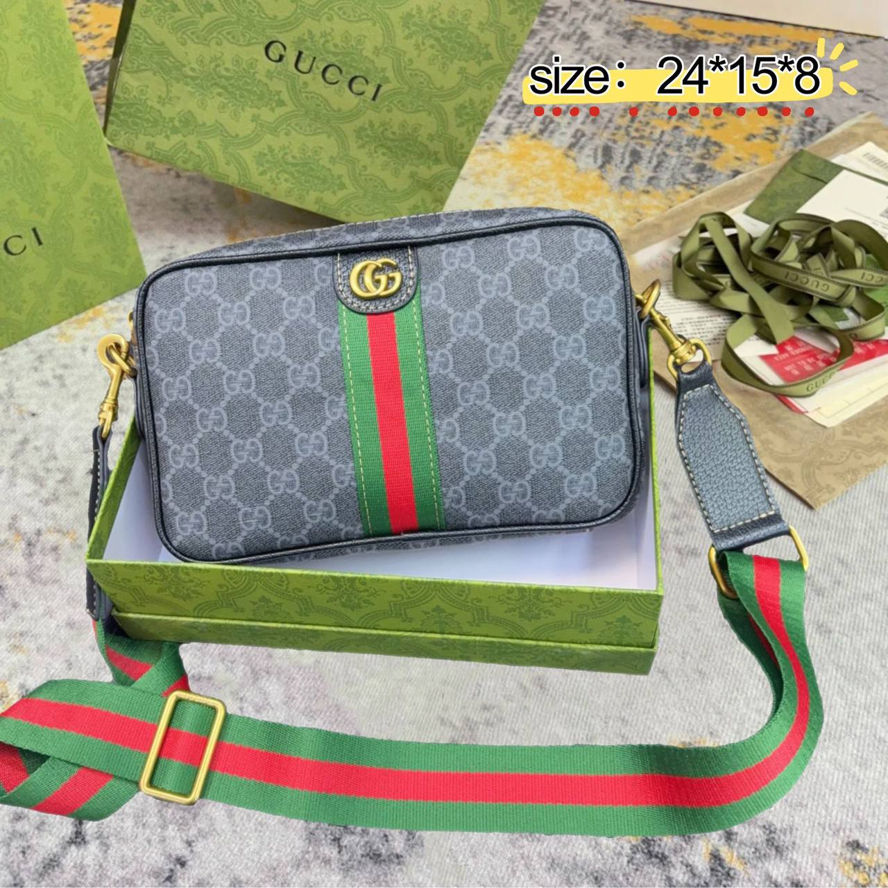 Gucci
✨✨NEW ✨✨
90 dhs🪙🌨️

with box
🎁🎁🎁

Zain38
♥️♥️♥️