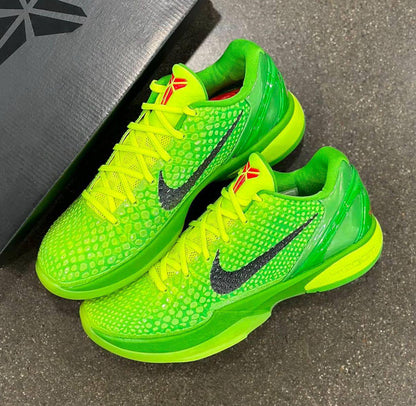 Nike Kobe 6 Protro Grinch，
Size 40-46 ，
250 dhs✅

Zain18
♥️♥️♥️