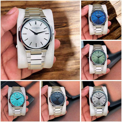 PATEK PHILIPPE SLIM MEN
*GOOD QUALITY*
*WEIGHT LESS CHAIN*
120 dhs💓
*BATTERY*

Zain29
♥️♥️♥️