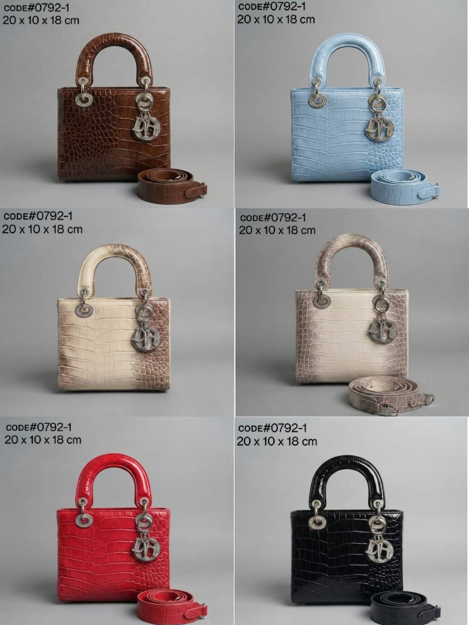 Dior
ᴄʀᴏᴄᴏᴅɪʟᴇ ᴘᴀᴛᴇɴᴛ ʟᴇᴀᴛʜᴇʀ
ɪɴ ᴅɪᴀᴍᴏɴᴅ ɪɴɢʀᴀᴠᴇ
sɪʟᴠᴇʀ ʜᴀʀᴅᴡᴀʀᴇ
ᴡɪᴛʜ ʟᴏɴɢ ʙᴇʟᴛ sᴛʀᴀᴘ
sɪᴢᴇ : 20cm
ᴡɪᴛʜ BOX

110 dhs🇦🇪🇦🇪

Zain31
♥️♥️♥️